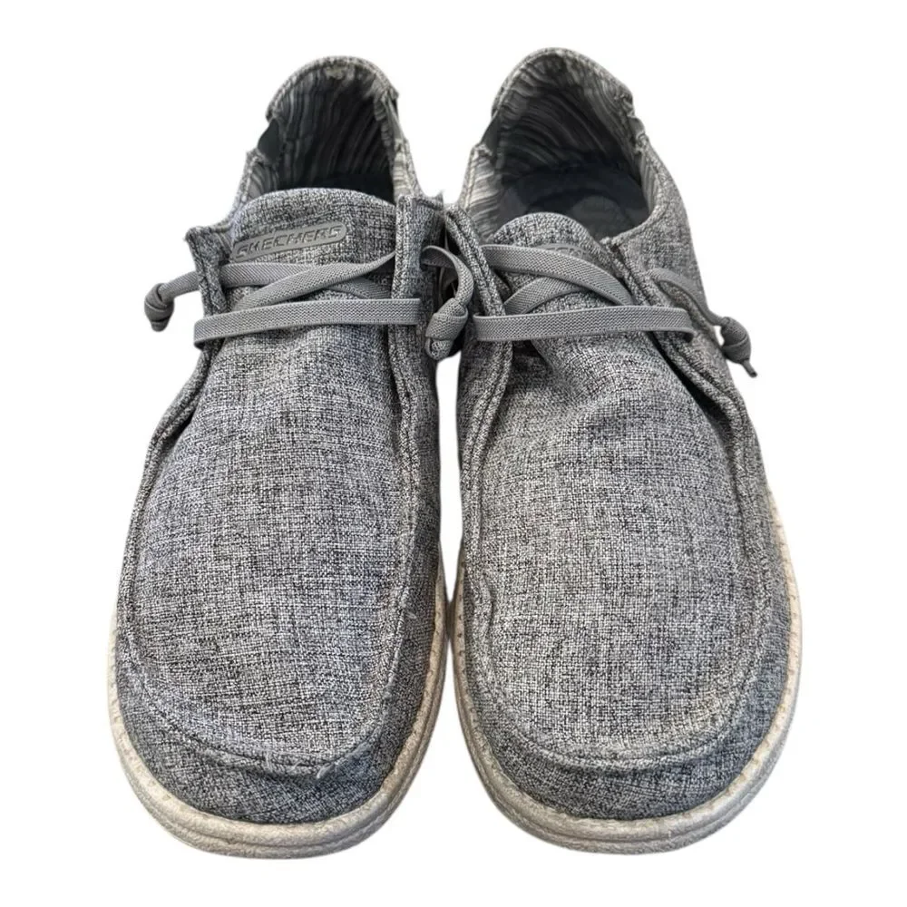 Skechers Men’s Melson Planon Heather Gray Comfort Slip On Shoes Loafers 12
